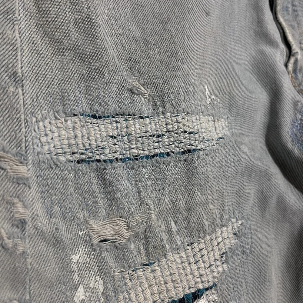 Levis 501 Jeans Sashiko Flannel Double Knee Thrash Vintage Levi USA 1990s 30x30